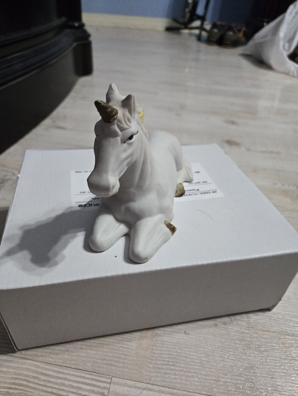 Vintage Ceramic Unicorn Figurine - Picture 2 of 5